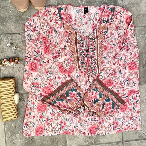 SHEIN Boho Blouse L - Picture 3 of 11